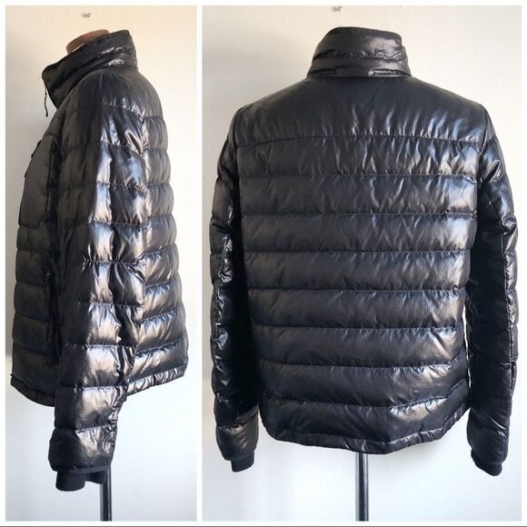 J. Crew Black Thin quilted Puffer winter jacket Large packable - Picture 6 of 8